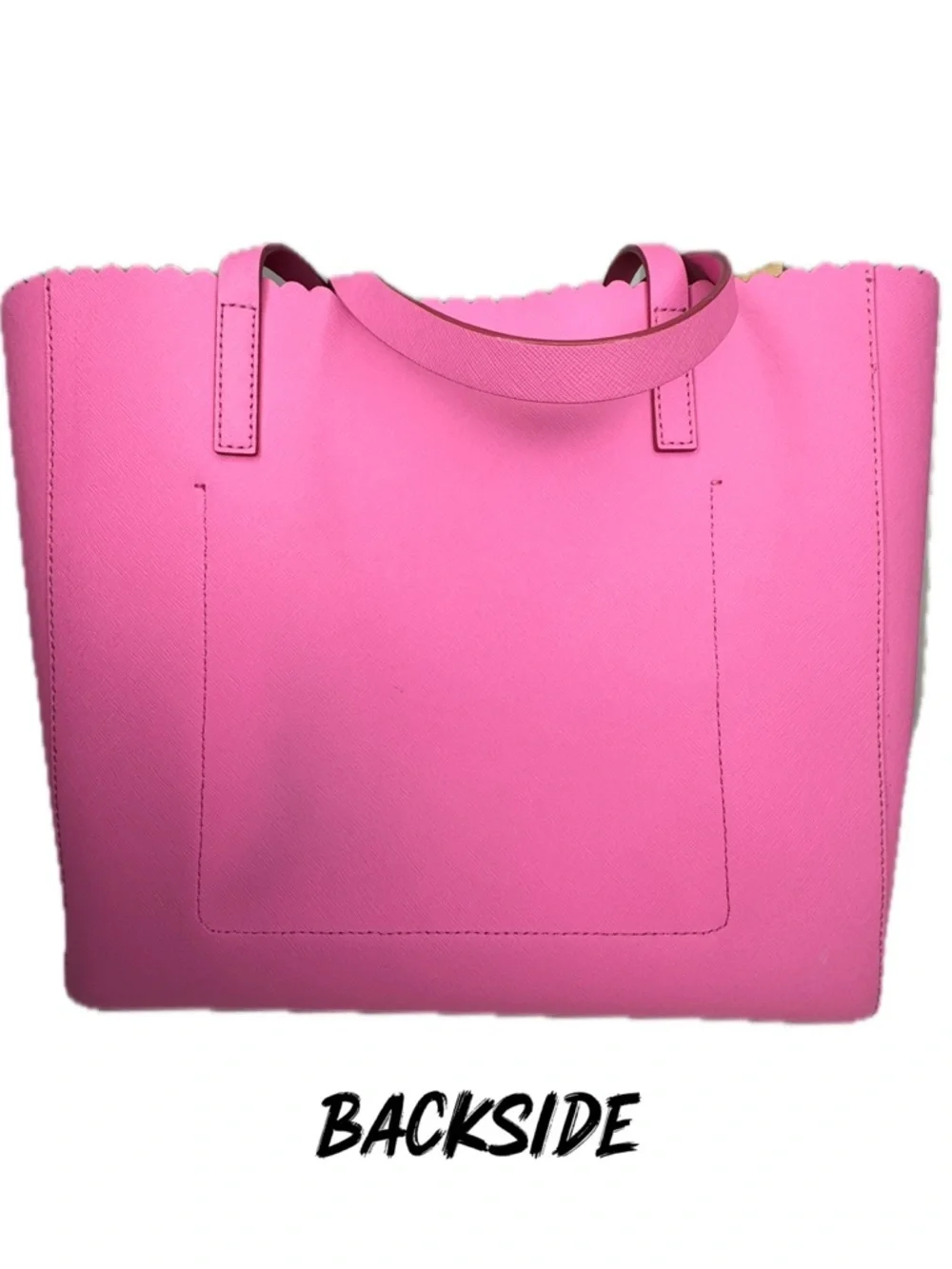 Kate Spade  Scalloped PINK Orange Papaya Tulip Cape Drive Tote  Bag & Wallet